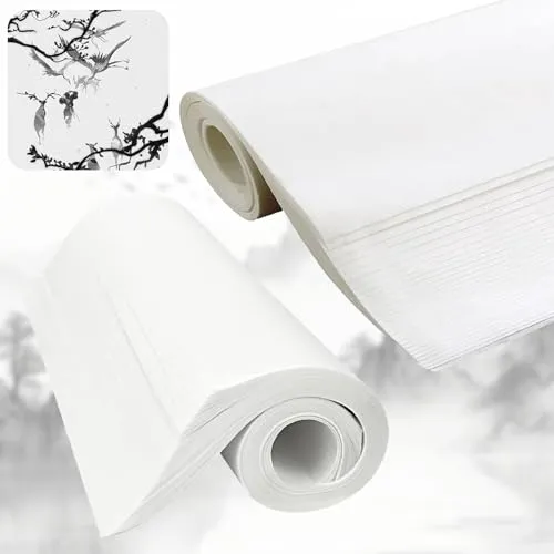 Zhen 120 Blatt, Sumi-Papier, Reispapier, chinesische Kalligraphie, 38 x 27 cm, praktisches Reispapier, Kalligraphiepapier, praktische Malerei, Sumi-Papier, für Schule/Büro