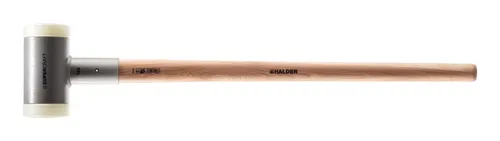 HALDER Vorschlaghammer SUPERCRAFT 3366.107 - 7 kg Kopfgewicht mit Schonhammereinsatz - Hämmer mit 7 kg Kopfgewicht, Rückschlagfrei dank Schrotfüllung, ideal für Bau- und Instandhaltungsarbeiten. Hochwertiger Hickoryholzstiel für maximale Stabilität.