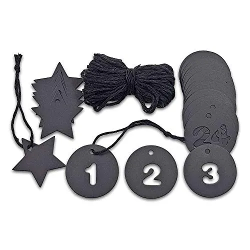 Frau WUNDERVoll 24 gestanzte Adventskalenderzahlen von Frau Wundervoll