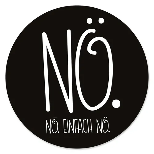 Mauspad Nö. Einfach Nö. in schwarz I Ø 22 cm I dv_272