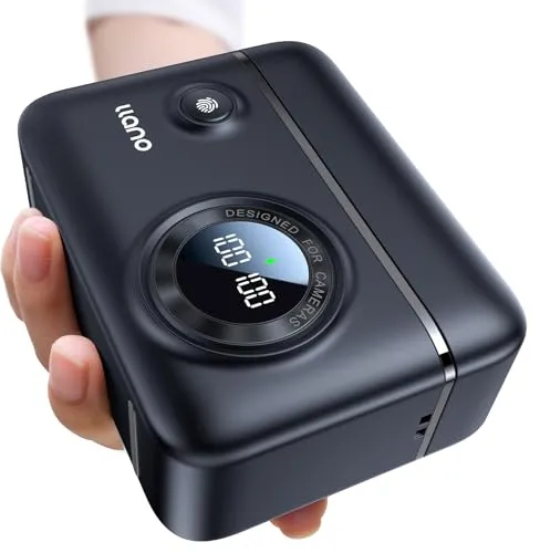 llano NP-FZ100 18W Smart-Digitalanzeige Ladegerät Dual-USB-C für Sony A7 III, A7R V, A7R IV, Alpha A7C, A9/A9S, A6600, A7R3, ZV-E1, ILCE-1M2, FX3, FX30 Digitalkameras Akku, Magnetische Klappabdeckung