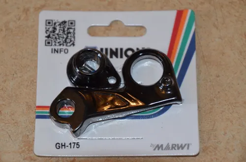 Marwi Schaltauge GH-175 mit Schrauben und Achskappe - Fahrradzubehör für präzise Schaltvorgänge, inkl. Schrauben und Achskappe für einfache Montage und hohe Stabilität.