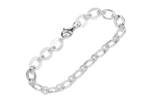 NKlaus Silberarmband 925 Silber 20cm – Edle Designer Kette für Damen - Elegantes Armband aus 925er Sterlingsilber, 20 cm lang, mit hochwertigem Karabinerverschluss. Perfekt für stilvolle Akzente und Alltagseinsatz.