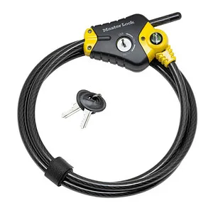 Master Lock Python Zahlenkabelschloss 10mm 8420EURD - Fahrradschlösser mit verstellbarem Kabel für flexible Anwendung, ideal für sicheres Abschließen von Fahrrädern und anderen Werten.