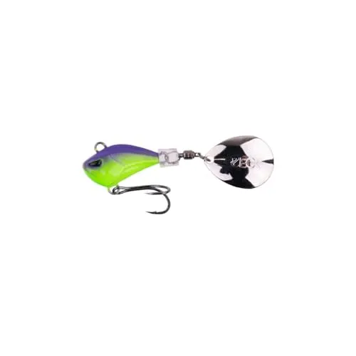 ZECK - Mini Jig Spinner, Spin-Jig, Bleikopfspinner, Kunstköder, Angelköder - Mini Rogue Runner | 5 g - Purple Chartreuse