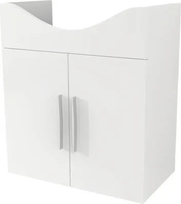 Baden Haus Waschtischunterschrank Aida BxHxT 60 x 70 x 33,5 cm Frontfarbe weiß hochglanz glanz