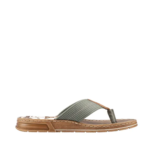 Rieker Herren Pantolette Zehentrenner 21280 - Grün - 41 - Wanderschuhe mit flexiblem, rutschfestem Riricon-Sohle für hohen Tragekomfort und ideal für Strand und Freizeit.