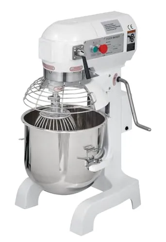 GastroHero Planetenrührwerk 30L - Profi Teigknetmaschine für Gastronomie - Knet- & Rührmaschinen mit 30L Edelstahlkessel, 3 Geschwindigkeitsstufen und robustem Design für höchste Ansprüche in der Gastronomie.