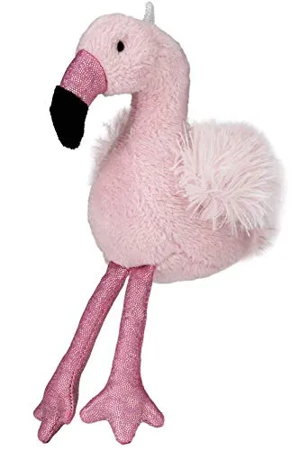 BRUBAKER Plüsch Schlüsselanhänger Flamingo Rosa mit Glitzer 20 cm mit Aufhänger Taschenanhänger Kuscheltier Stofftier