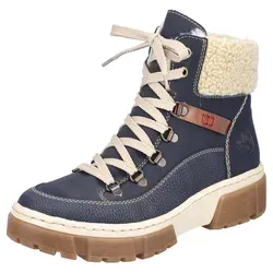 Rieker Damen Schnürstiefeletten X8638 in blau von Rieker