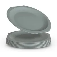 ProHome Kunststoff Teller BPA Frei Ø23 cm Grün 8er Pack in grün von ProHome