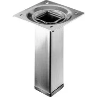 Hettich Tischbein 25 mm x 25 mm x 100 mm Edelstahl-Optik
