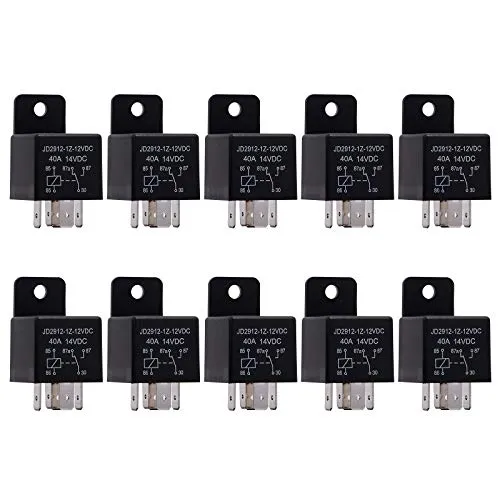 Ehdis 10 Stück 12V 40A Auto Relais 5 Pin