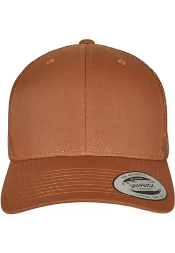 Flexfit Unisex Retro Trucker Cap, Klassische Trucker Cap mit Mesh-Rückseite, one Size, Caramel
