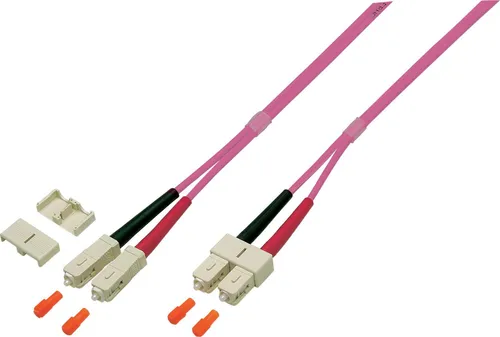 ProfiPatch Glasfaserkabel LWL Patchkabel Duplex SC-SC Multimode 50/125µ OM4 LSZH Lichtwellenleiter 2m