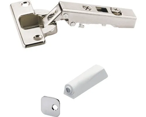Hettich Topfscharnier-Set Push to open Vorliegend - Zubehör für Möbel: Ideal für grifflose Möbeltüren, ermöglicht das Push to open System ein einfaches Öffnen durch Druck und eignet sich für Türbreiten von 30-60 cm.