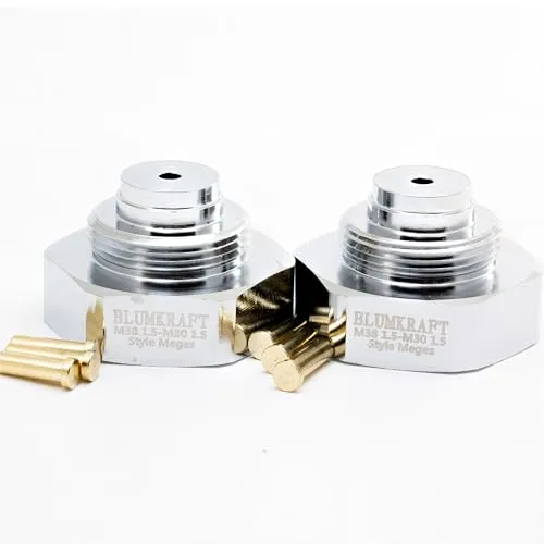 BLUMKRAFT 2 x Adapter für Heizkörper, Anschluss M38 x 1,5, Stil MEGES auf M30 x 1,5, für Thermostat/Thermostatkopf, M30 x 1,5 mm, Stecker (2 Stück)
