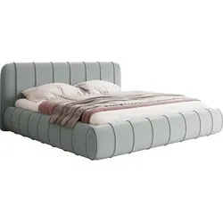 MIRJAN24 Polsterbett Slim XI mit Bettkasten, 200x200 cm - Grau - Stylisches Polsterbett Slim XI mit praktischem Bettkasten, optimal für platzsparende Aufbewahrung. Inklusive stabilem Leistenlattenrost für hohen Schlafkomfort.