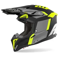Airoh Aviator 3 Glory Motocross Helm, gelb, Größe XS - Motorradhelm mit Doppel-D-Ringverschluss und optimaler Belüftung für maximalen Komfort beim Fahren.