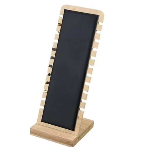 BOBOZHONG Kettenständer,Schmuckständer Halskette Schmuckhalter aus Holz Jewelry Organizer Schaufenster Halter Halskette Schmuck Display für Halsketten,Ohrringe & Andere Accessoires,schwarz