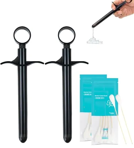 Professioneller Schmiermittel-Applikator, Hygienische Gleitgel-Spritze für vaginale anale Anwendung, präzise Gleitmittel-Dosierung mit wiederverwendbarer Lube Tube
