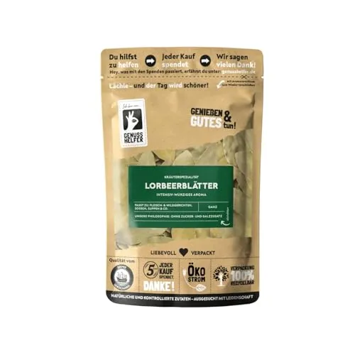 Bremer Gewürzhandel Lorbeerblätter, ganz und getrocknet, Lorbeer zum Kochen und Backen, 10 x 15g