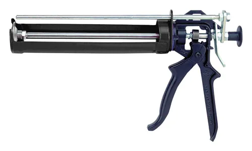 Upat Auspresspistole UPM Metall - 512604 - Robuste Auspresspistole für präzises Arbeiten mit Klebstoffen und Dichtstoffen, ideal für professionelle Anwendungen in der UPAT-Dübeltechnik.