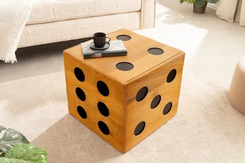 riess-ambiente Beistelltisch CUBE 40cm natur – stapelbar, Massivholz Sitzhocker - Stylischer Beistelltisch aus hochwertigem Massivholz, stapelbar und ideal für jedes Wohnzimmer. Mit seinem modernen Design und der pflegeleichten Oberfläche setzt er individuelle Akzente.