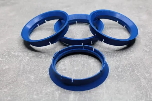 4x SET Zentrierringe Distanzringe 63,3 mm x 57,1 mm blau für Alufelgen