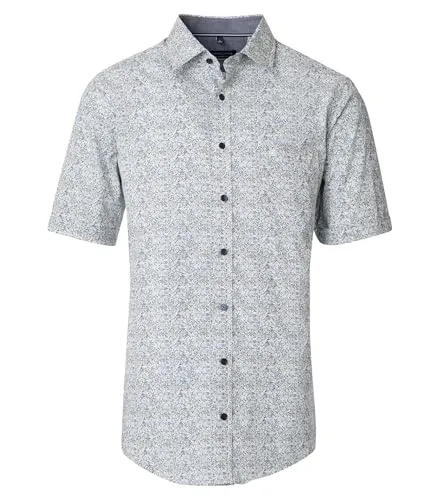 CASAMODA Freizeithemd Kurzarm Print Comfort Fit - Bequemes Freizeithemd mit Kent-Kragen und floralem Allover-Print. Ideal für entspannte Anlässe und einfach in der Pflege. Perfekte Passform für den täglichen Einsatz.