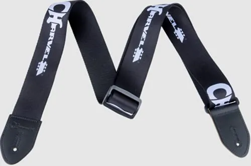 Charvel Guitars® »GUITAR LOGO STRAP« Polyester Gitarrengurt - 5cm Breite - Farbe: Schwarz/Weiß
