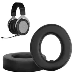 kwmobile 2x Ohr Polster für Corsair HS50 HS60 HS60 Pro HS70 HS70 Pro HS75 Ohrpolster - Ersatz Ohrpolster - Kopfhörer Ersatzteile - Kopfhörer - Schwarz