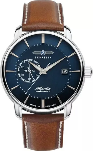 Zeppelin 8470-3 Atlantic Automatik Herrenuhr 41mm - Braun/Blau - Herrenuhr mit Automatikwerk, 5ATM wasserdicht und elegantem Design. Ideal für den stilbewussten Mann.