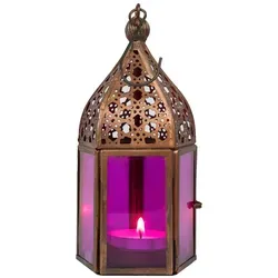 Orientalische Laterne Meena - Pink