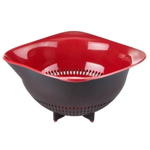 Tefal Ingenio Premium Seiher – K2070614, Silikon, Schwarz in rot von Tefal