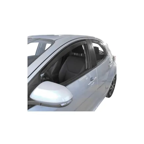 Windabweiser für Toyota Yaris 2020-2025 - Dunkel Acryl 4tlg - Kfz-Heckscheiben-Windabweiser aus hochwertigem, witterungsbeständigem Acryl für langanhaltende Leistung. Einfache Montage dank Clip-On-System, ideal für verbesserten Fahrkomfort.