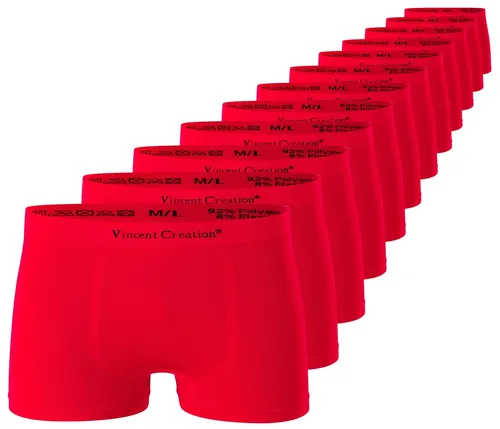 Vincent Creation® Boxershorts 12er Pack, Microfaser - Seamless - Boxer anliegend aus weicher Microfaser für hohen Tragekomfort, atmungsaktiv und strapazierfähig. Perfekte Passform für optimale Bewegungsfreiheit und fusselfrei.