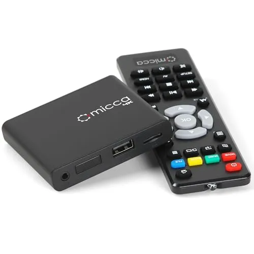 Micca 4K 60HZ Ultra-HD Medienplayer für USB und MicroSD, HDMI, AV Ausgang, H.265/HEVC Unterstützung, Automatische Wiedergabe