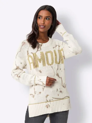 heine Strickpullover Pullover Langarm Feinstrick, Jacquard von Heine