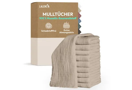 Laleni Spucktuch Spucktücher Baby aus Reiner Baumwolle in 70x70, (5-tlg), OEKO-TEX Zertifizierte Mulltücher