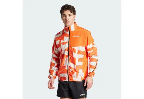 adidas Terrex MT Wind Laufjacke Herren - Ultraleichter Windschutz in Orange, Größe XL - Funktionsjacken mit windabweisendem Material und atmungsaktiven Einsätzen für optimale Belüftung. Ideal für Läufer bei wechselhaften Bedingungen.
