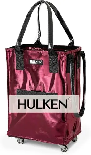 Hulken Bag Shopper mit Rollen, dunkelrot - Designer Alex & Yoni Sheleq - Praktischer Shopper mit Rollen in dunkelrot, ideal für den täglichen Einkauf oder Ausflüge. Maße: 56x36x23 cm, leicht und stylisch.