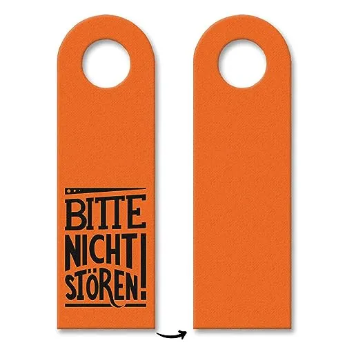trendaffe - Bitte Nicht stören! Türhänger in Orange Bürotüre Zimmertüre Geschäft Privat Büro