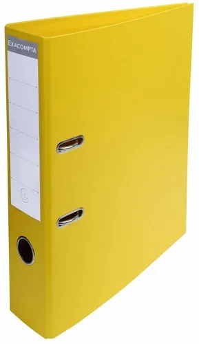 Exacompta 53749E Premium Kunststoff-Ordner 2 Ringe Rücken 70 mm DIN A4 gelb