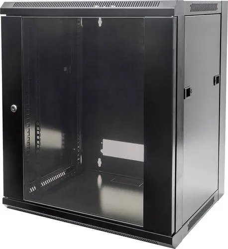 Intellinet Network Cabinet 15U - Robustes 15U Wandgehäuse aus Metall und Glas, ideal für die sichere Aufbewahrung von Netzwerkgeräten. Flexibel einsetzbar auf Wand, Schreibtisch oder Boden.