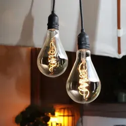 hellum 2er Set Hängelampe Vintage mit Fernbedienung in gold von Hellum