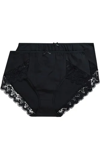 Ulla Popken Slip 2er Pack Büroslips mit Spitze