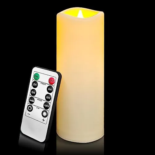 candlesee LED Flammenlos Kerze 1 Stück - Wasserdichte LED Kerze für Innen- und Außenbereich, mit Fernbedienung und Timer für komfortable Nutzung. Ideal für sichere Dekoration ohne Brandgefahr.