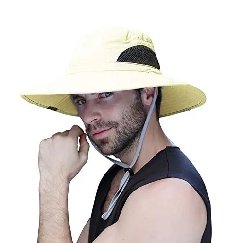 WINDCHASER Sonnenhut Herren UV Schutz, Breite Krempe Wanderhut Damen Kappe Safari Sonnenschutz Hut Breite Krempe Outdoor Anglerhut Wanderhut