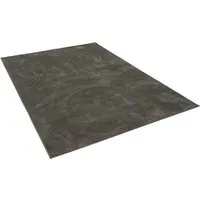Pergamon Luxus Hochflor Teppich Melia Anthrazit 80x150cm - Weicher Hochflor Teppich mit rutschfester Unterseite, ideal für stilvolle Räume. Hohe Strapazierfähigkeit und hervorragender Komfort machen ihn zur perfekten Wahl für jedes Zuhause.